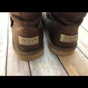 Authentic Genuine Leather Ugg Boots Oiled Brown 6